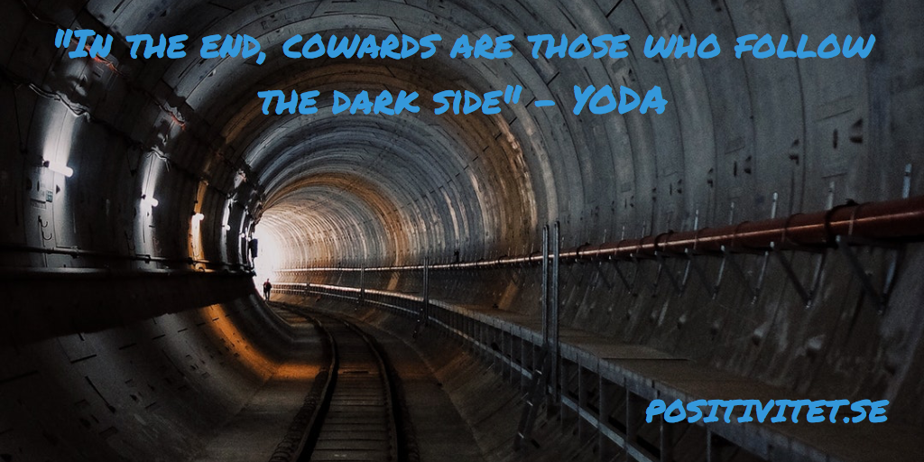 “In the end, cowards are those who follow the dark side” – Yoda